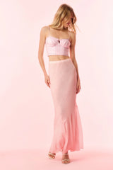Tesleigh Chiffon Polkadot Maxi Skirt