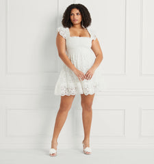Couturebud The Lace Elizabeth Nap Dress - White Lace
