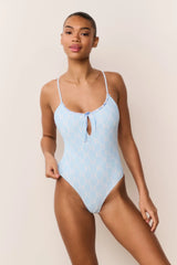 Laguna Bow Print One-Piece Swimsuit