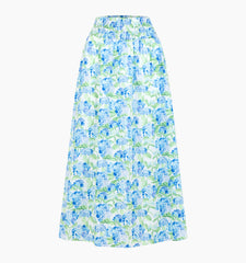 CouturebudThe Hill House x La Coqueta Delphine Nap Skirt - Blue Watercolor Hydrangea