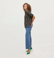 Couturebud The Malone Top - Multi Berry Crepe