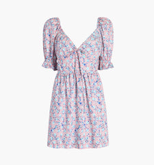 Couturebud The Ophelia Mini Dress - Pink Basketweave Vine