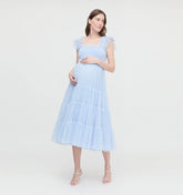 Couturebud The Maternity Tulle Ellie Nap Dress - Powder Blue