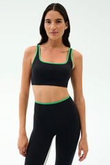 Cait Rigor Bra - Black/Grass