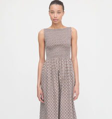 Couturebud The Cosima Nap Dress - Chocolate Circular Lattice