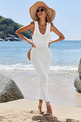 Hollow Out Sleeveless Sweater Dress