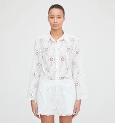 CouturebudThe Audrey Shorts - White Trellis Broderie