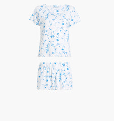 Couturebud The Nina Pajama Set - Blue Botanical