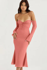 Naomi Halter Midi Dress