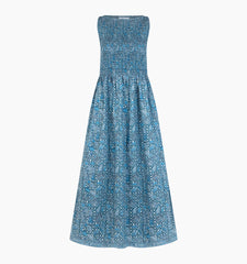 CouturebudThe Cosima Nap Dress - Navy Calico Trellis