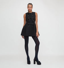 Couturebud The Blythe Bow Dress - Black Bows