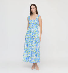 CouturebudThe Hill House x La Coqueta Delphine Nap Skirt - Blue Watercolor Hydrangea