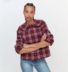 Couturebud The Blake Jacket - Berry Wallace Plaid