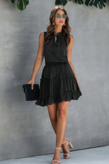 Sleeveless Drawstring Mini Dress