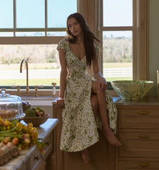 CouturebudThe Lucille Dress - Green Sweet Peas