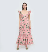 CouturebudThe Pippa Dress - Rose Calico Trellis