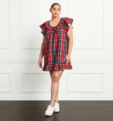 Couturebud The Cordelia Dress - Red Tartan