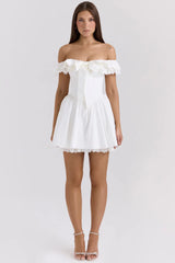 Jaide Cotton Off Shoulder Corset Dress