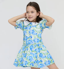 CouturebudThe Hill House x La Coqueta Izara Dress - Blue Watercolor Hydrangea