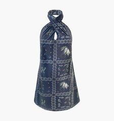 Couturebud The Nicolette Cover Up - Navy Floral Patchwork