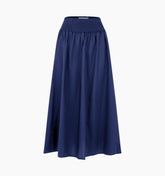 Couturebud The Delphine Nap Skirt - Navy Cotton