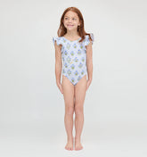 Couturebud The Tiny Rosie Swimsuit - Blue Block Print