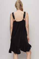 POL Ruffle Hem Sleeveless Mini Dress