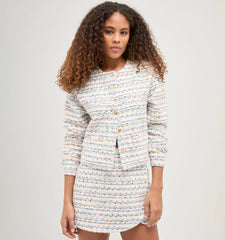 Couturebud The Lola Skirt - Tweed in Tonal Multi
