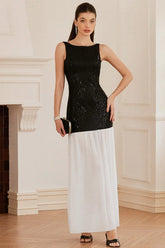 Gabrielle Patchwork Backless Maxi Dress