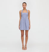 Couturebud The Fleur Mini Dress - Navy Gingham