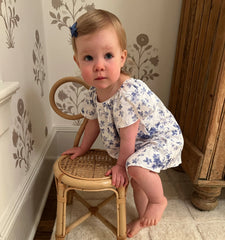 Couturebud The Baby Keira Dress - Blue Sweet Peas