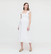 Couturebud The Maternity Ellie Nap Dress - White Shadow Stripe