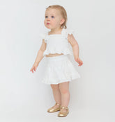 Couturebud The Tiny Paz Set - White Linear Swiss Dot