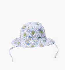 Couturebud The Baby Sunhat - Blue Block Print