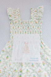 Couturebud The Hill House x Erica Wilson Ellie Nap Dress Canvas - Pastel Trellis