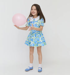 CouturebudThe Hill House x La Coqueta Izara Dress - Blue Watercolor Hydrangea