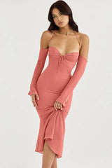 Naomi Halter Midi Dress