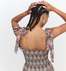 Couturebud The Ribbon Ellie Nap Dress - Sage Pinecone