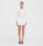 CouturebudThe Audrey Shorts - White Trellis Broderie