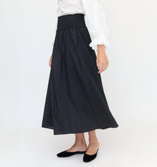 Couturebud The Delphine Nap Skirt - Navy Cotton