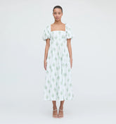 CouturebudThe Matilda Dress - Apple Green Basket Stripe