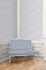 Couturebud Paperweave Wallpaper - Blue Botanical