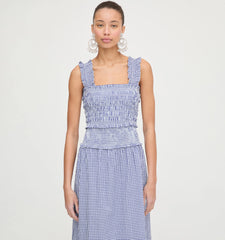 CouturebudThe Azalea Nap Top - Navy Gingham