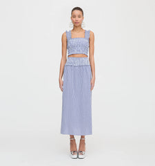 CouturebudThe Delphine Nap Skirt - Navy Gingham