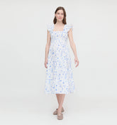 Couturebud The Maternity Ellie Nap Dress - Blue Botanical