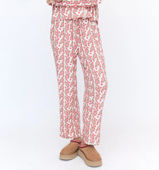 Couturebud The Eleni Pajama Set - Birch Vine Stripe