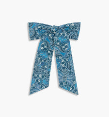 Couturebud The Belle Bow - Navy Calico Trellis