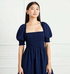 Couturebud The Athena Nap Dress - Navy Crepe