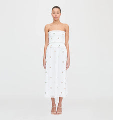 CouturebudThe Delphine Nap Skirt - White Daisy Eyelet