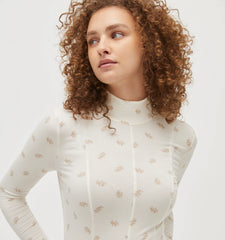 Couturebud The Temi Top - Ivory Autumn Paisley